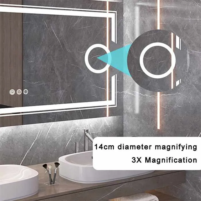 Large Backlit Bathroom Mirror With LED Lights