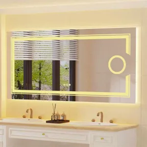 Large Backlit Bathroom Mirror With LED Lights