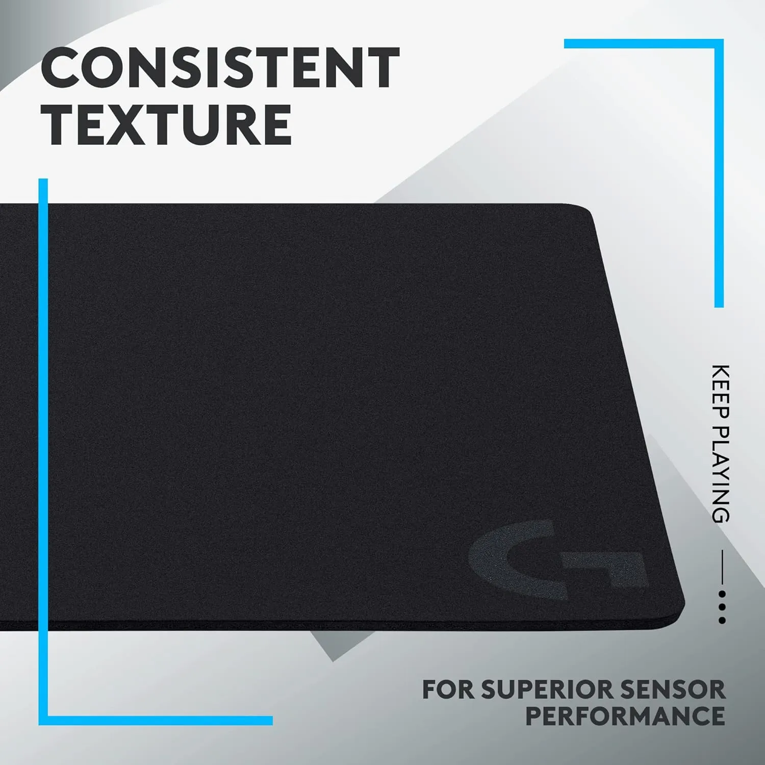 Logitech G440 Hard Gaming Mouse Pad, Optimized for Gaming Sensors, Moderate Surface Friction, Non-Slip Mouse Mat - Black