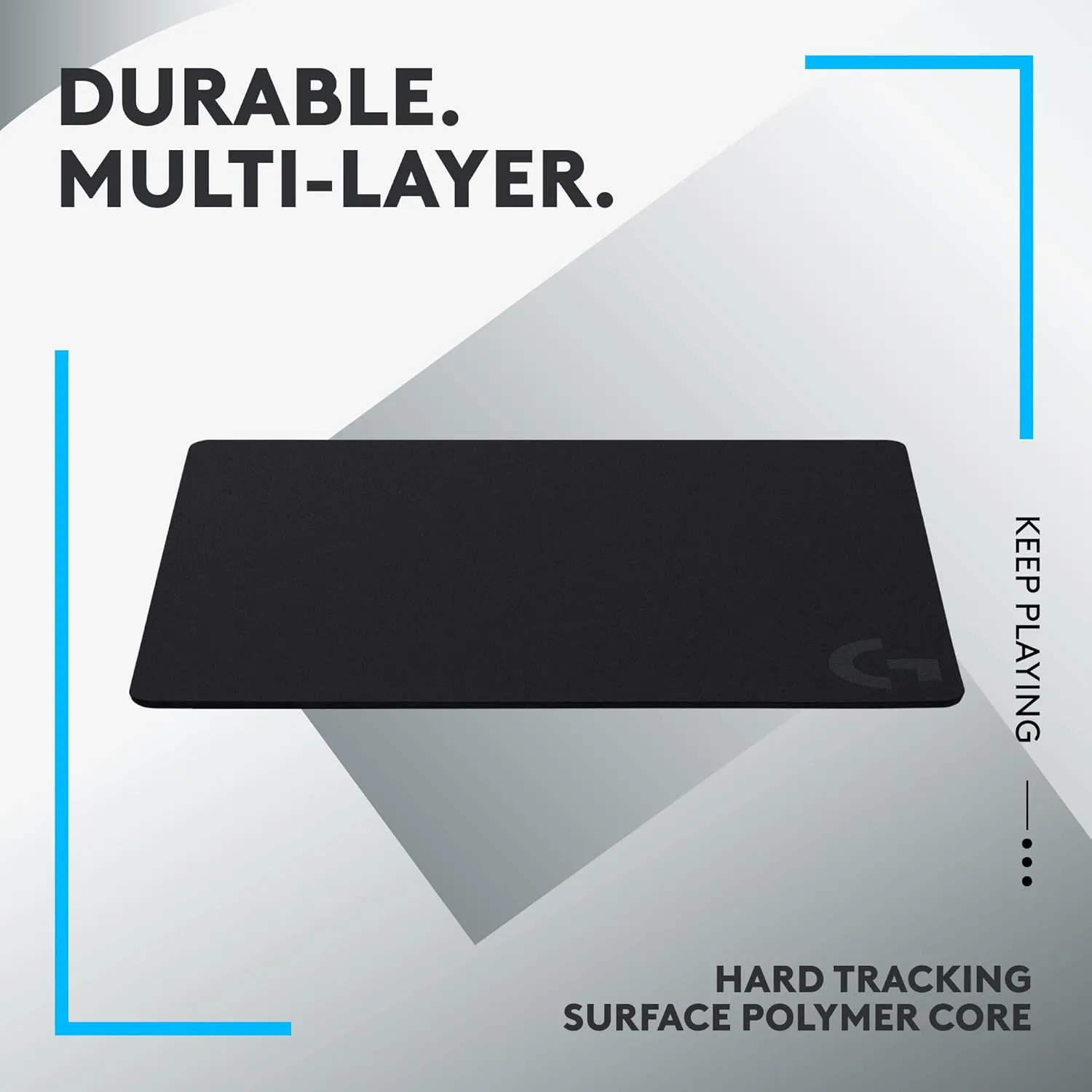 Logitech G440 Hard Gaming Mouse Pad, Optimized for Gaming Sensors, Moderate Surface Friction, Non-Slip Mouse Mat - Black