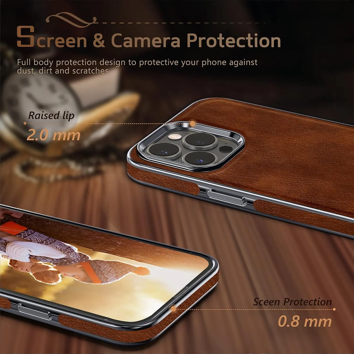 LOHASIC for iPhone 14 Pro Case, Compatible with MagSafe Premium PU Leather Luxury Business Protective Grip Magnetic Back Cover Men Women Cases for iPhone 14 Pro 6.1" - Dark Brown