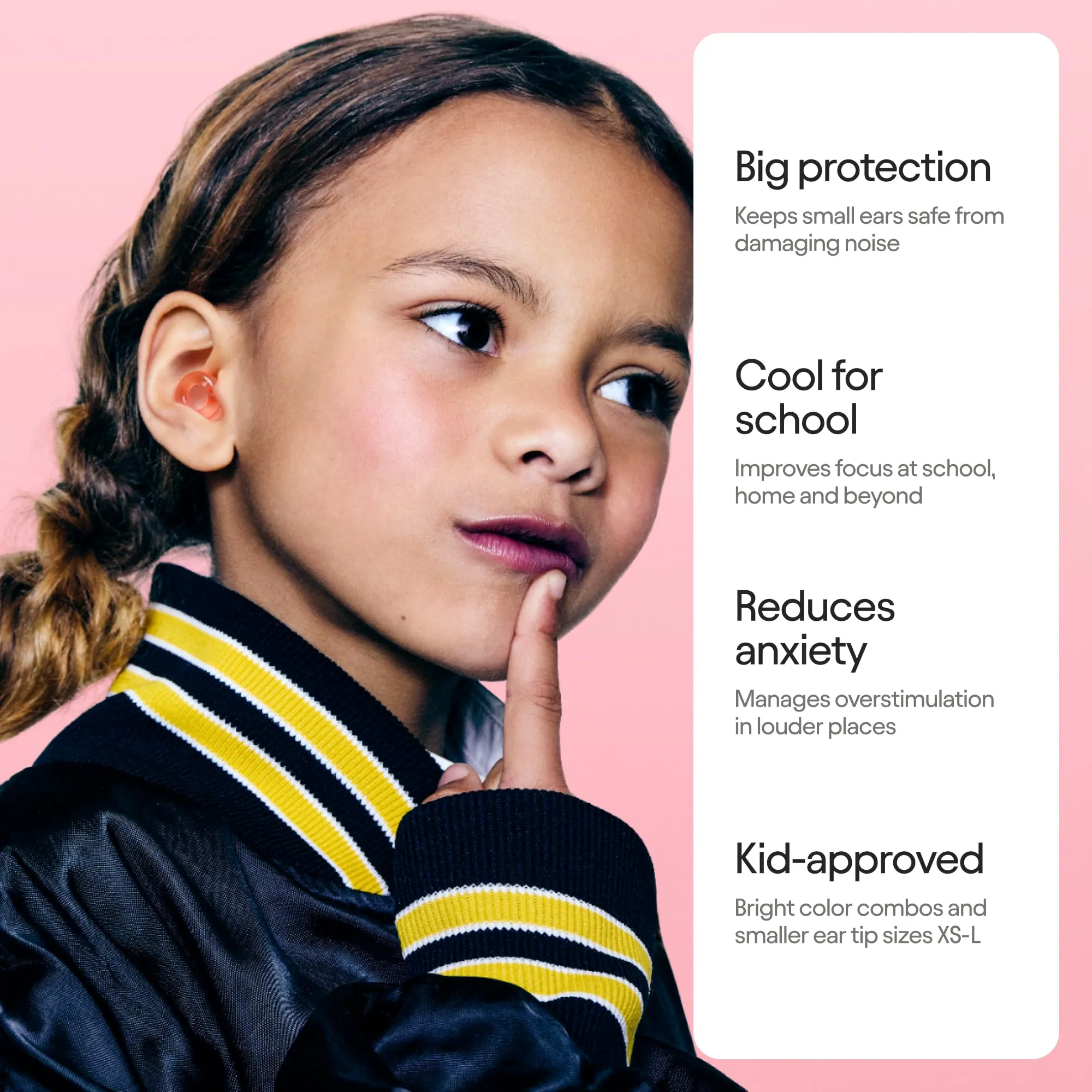 Loop Engage Kids 2 Ear Plugs (6-12yrs)  Reusable Everyday Noise Relief for Kids | Kids Earplugs for Focus, Anxiety, Stress, School, Home, Playtime  16 dB Noise Reduction Ear Plugs