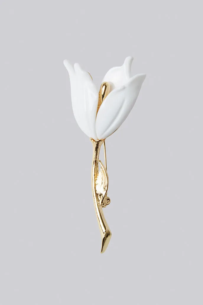 Louche Dodo Flower Brooch