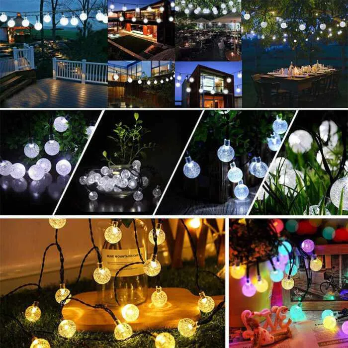 LunaLight 50 LEDs Solar Powered String Lights