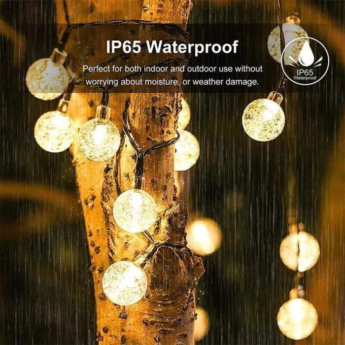 LunaLight 50 LEDs Solar Powered String Lights