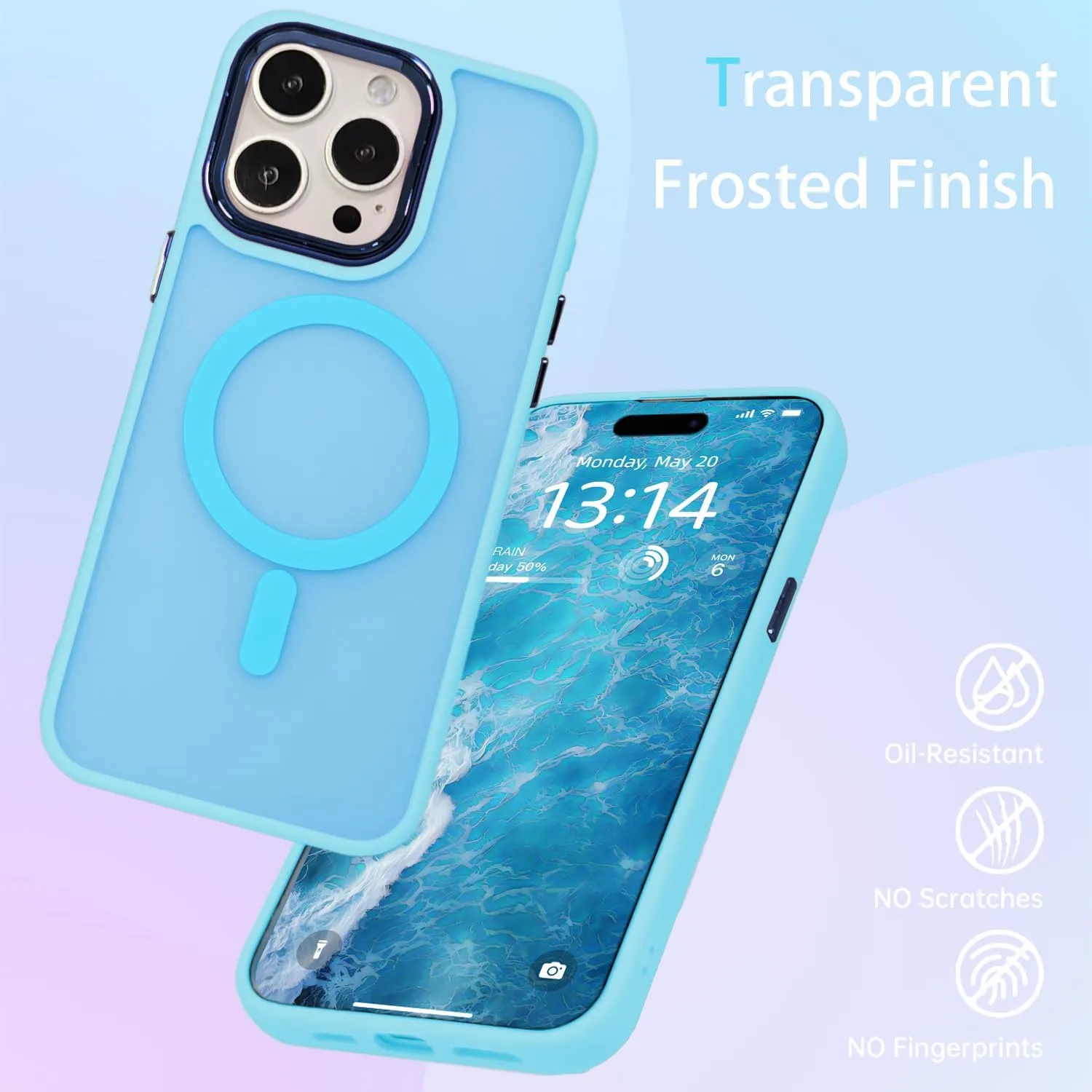 Magnetic Case for iPhone 11 [MagSafe Compatible] - Translucent Matte Slim Thin Shockproof Protective Cover for Women, Men, and Girls, Compatible with iPhone 11, Lake Blue