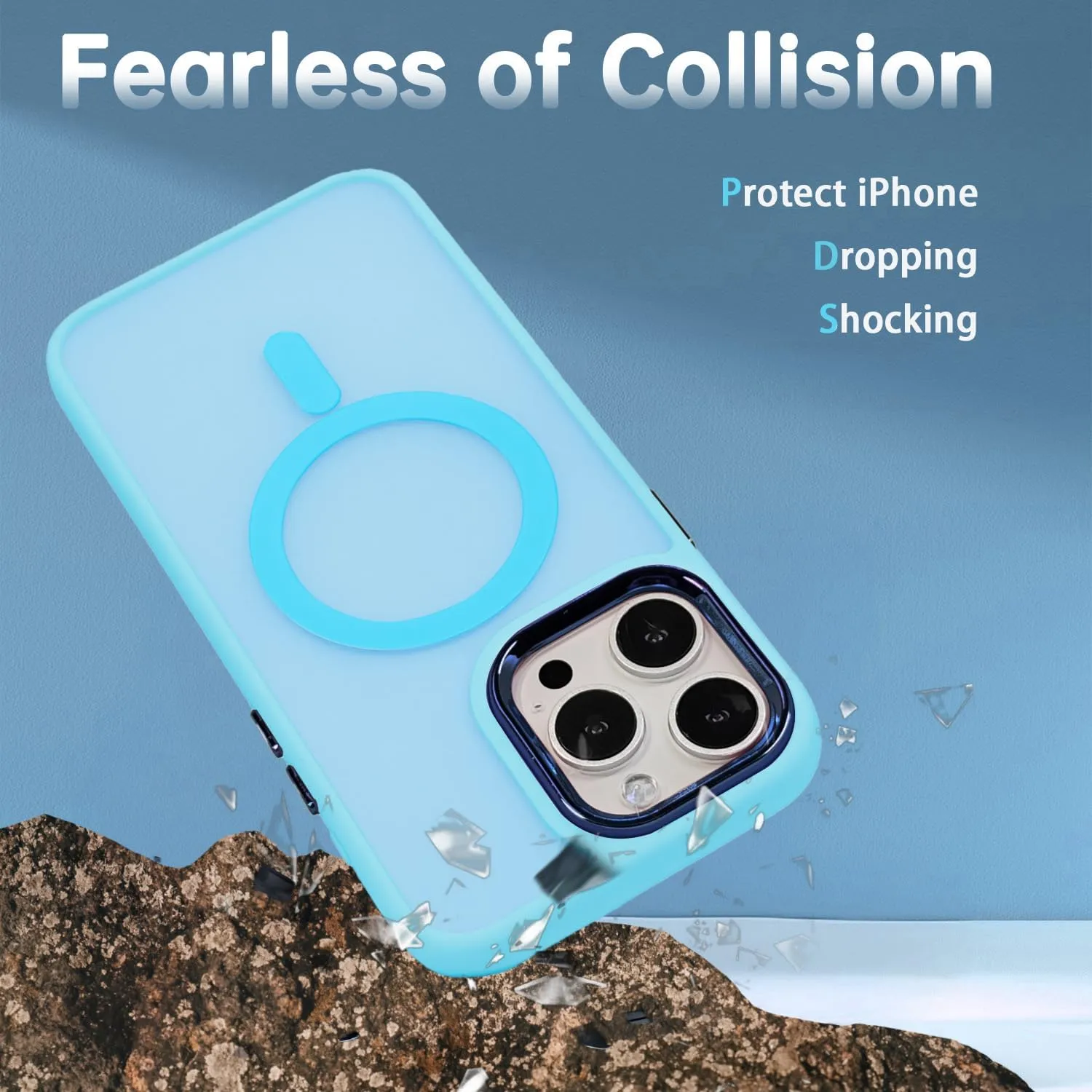 Magnetic Case for iPhone 11 [MagSafe Compatible] - Translucent Matte Slim Thin Shockproof Protective Cover for Women, Men, and Girls, Compatible with iPhone 11, Lake Blue