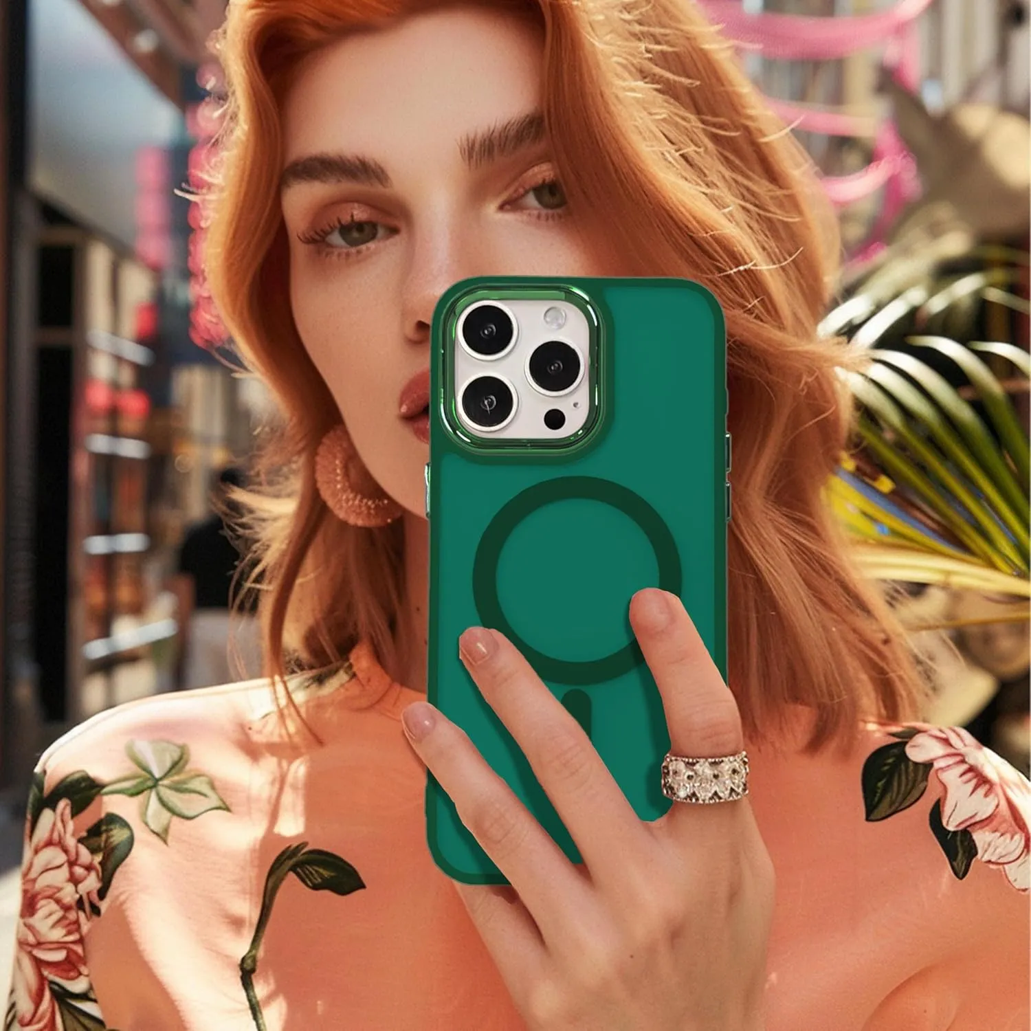 Magnetic Case for iPhone XR [MagSafe Compatible] - Translucent Matte Slim Thin Shockproof Protective Cover for Women, Men, and Girls, Compatible with iPhone XR, Green