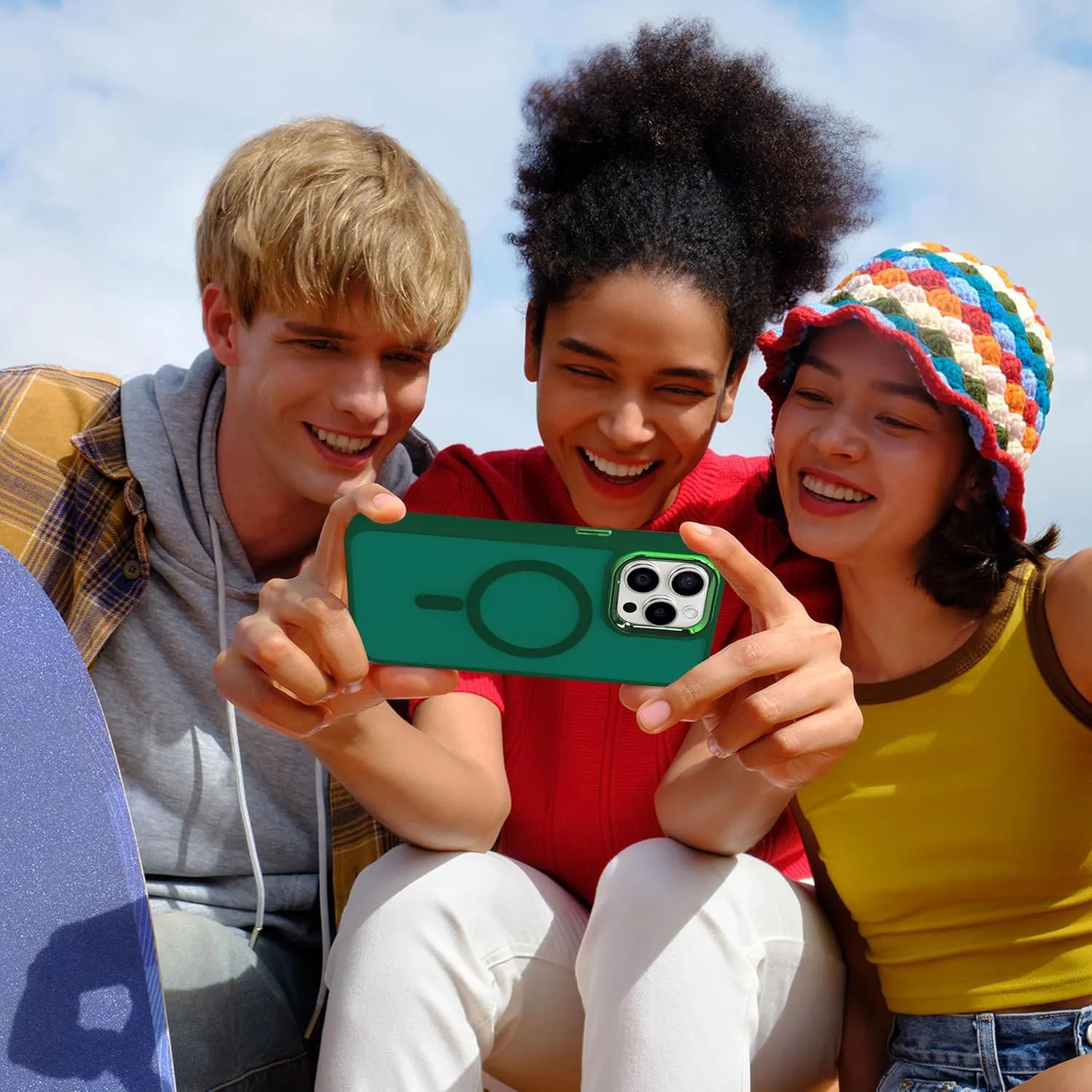 Magnetic Case for iPhone XR [MagSafe Compatible] - Translucent Matte Slim Thin Shockproof Protective Cover for Women, Men, and Girls, Compatible with iPhone XR, Green