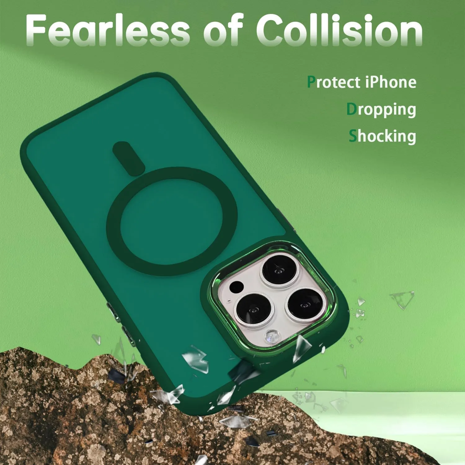Magnetic Case for iPhone XR [MagSafe Compatible] - Translucent Matte Slim Thin Shockproof Protective Cover for Women, Men, and Girls, Compatible with iPhone XR, Green