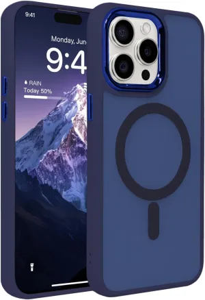 Magnetic Case for iPhone XR [MagSafe Compatible] - Translucent Matte Slim Thin Shockproof Protective Cover for Women, Men, and Girls, Compatible with iPhone XR, Navy Blue