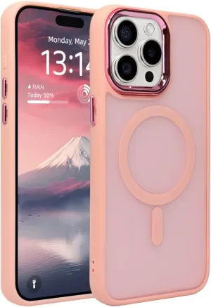 Magnetic Case for iPhone XR [MagSafe Compatible] - Translucent Matte Slim Thin Shockproof Protective Cover for Women, Men, and Girls, Compatible with iPhone XR, Pink