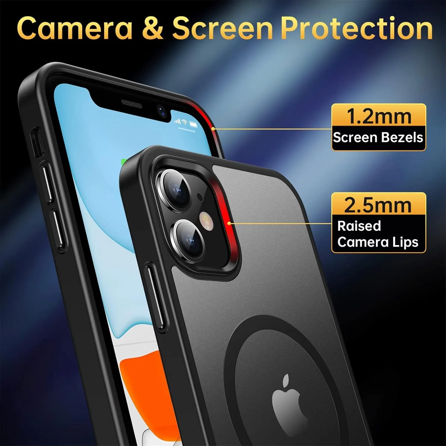 Magnetic for iPhone 11 Case, [Military Grade Drop Tested] [Compatible with MagSafe] Shockproof Translucent Hard Back Soft Slim Protective Case for iPhone 11, Black