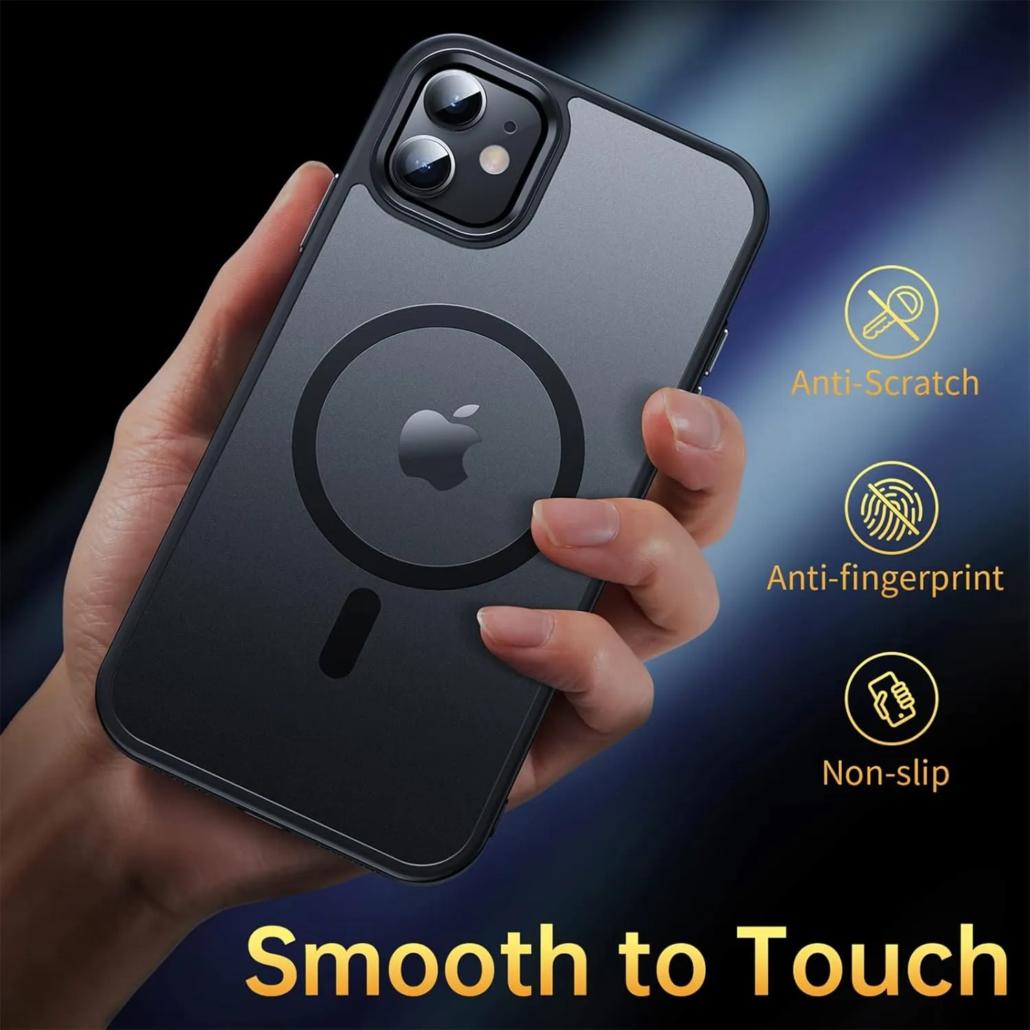 Magnetic for iPhone 11 Case, [Military Grade Drop Tested] [Compatible with MagSafe] Shockproof Translucent Hard Back Soft Slim Protective Case for iPhone 11, Black