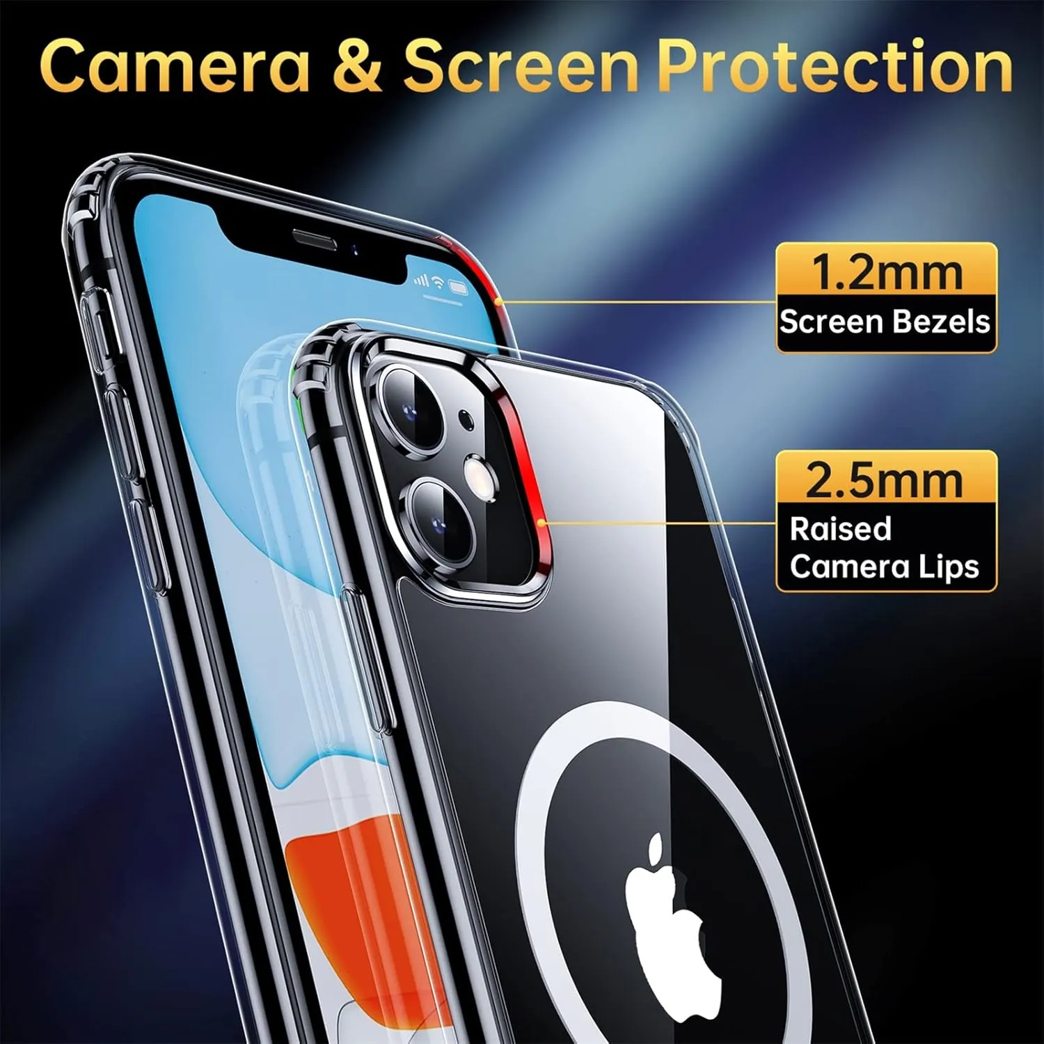Magnetic for iPhone 11 Case, [Military Grade Drop Tested] [Compatible with MagSafe] Shockproof Translucent Hard Back Soft Slim Protective Case for iPhone 11, Clear