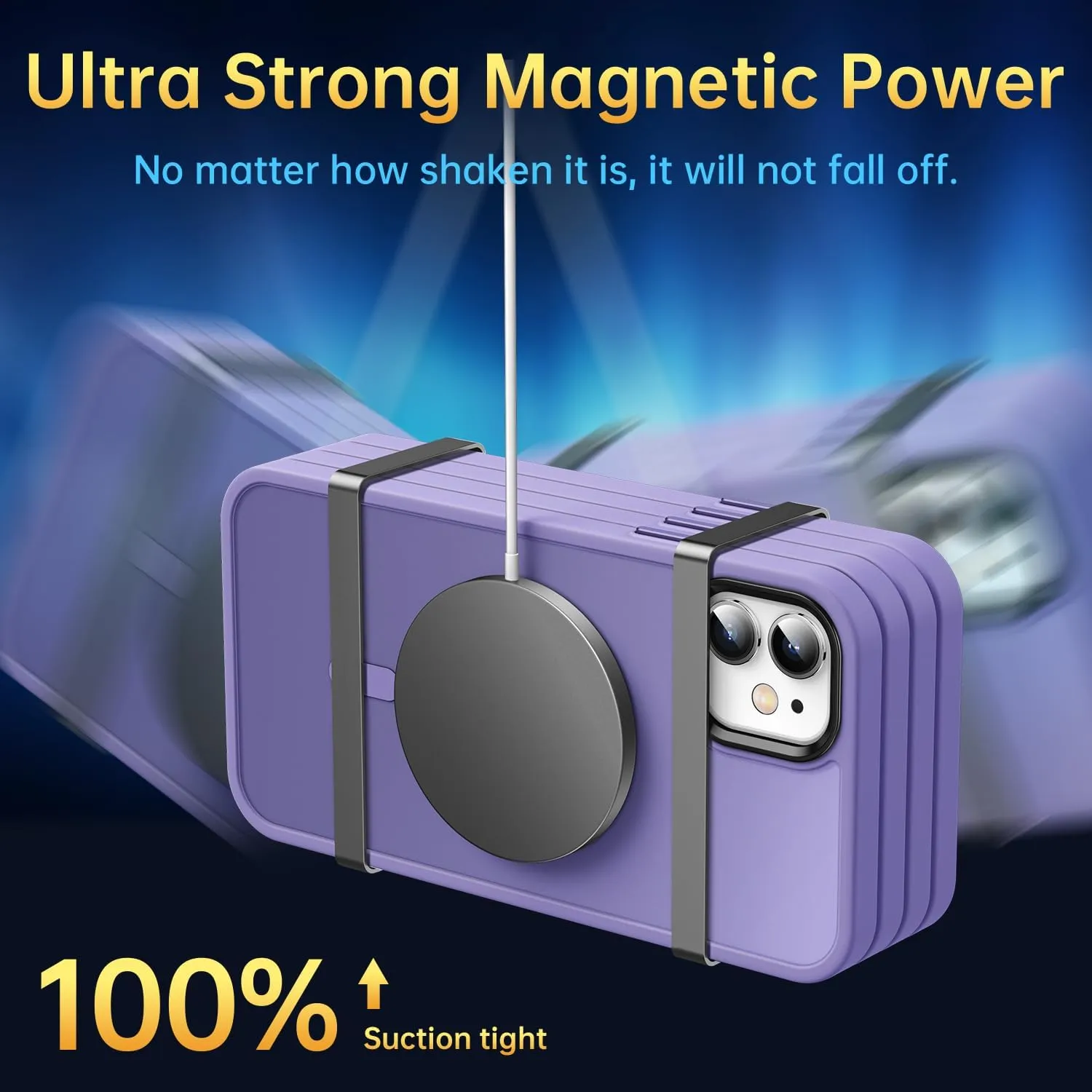 Magnetic for iPhone 11 Case, [Military Grade Drop Tested] [Compatible with MagSafe] Shockproof Translucent Hard Back Soft Slim Protective Case for iPhone 11, Light Purple