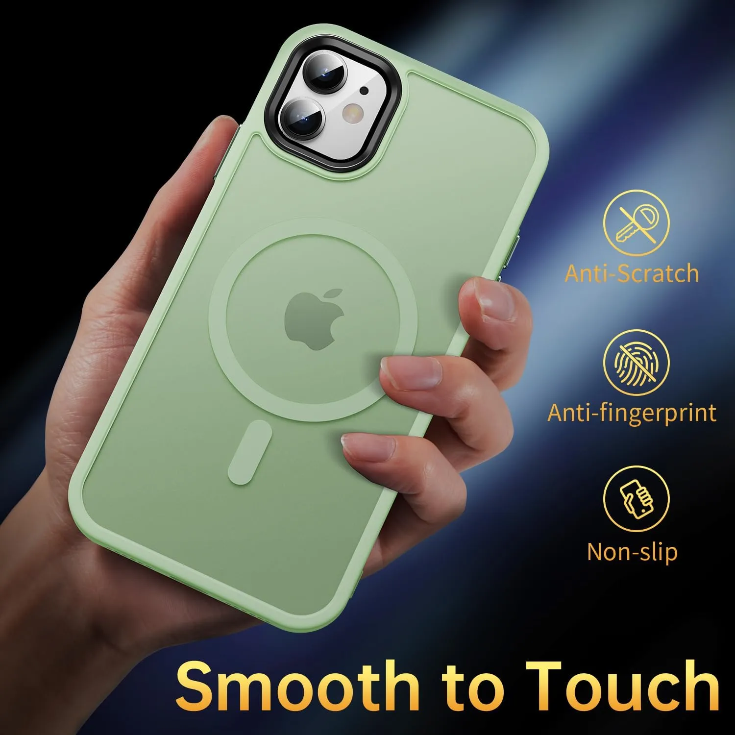 Magnetic for iPhone 11 Case, [Military Grade Drop Tested] [Compatible with MagSafe] Shockproof Translucent Hard Back Soft Slim Protective Case for iPhone 11, Matcha Green