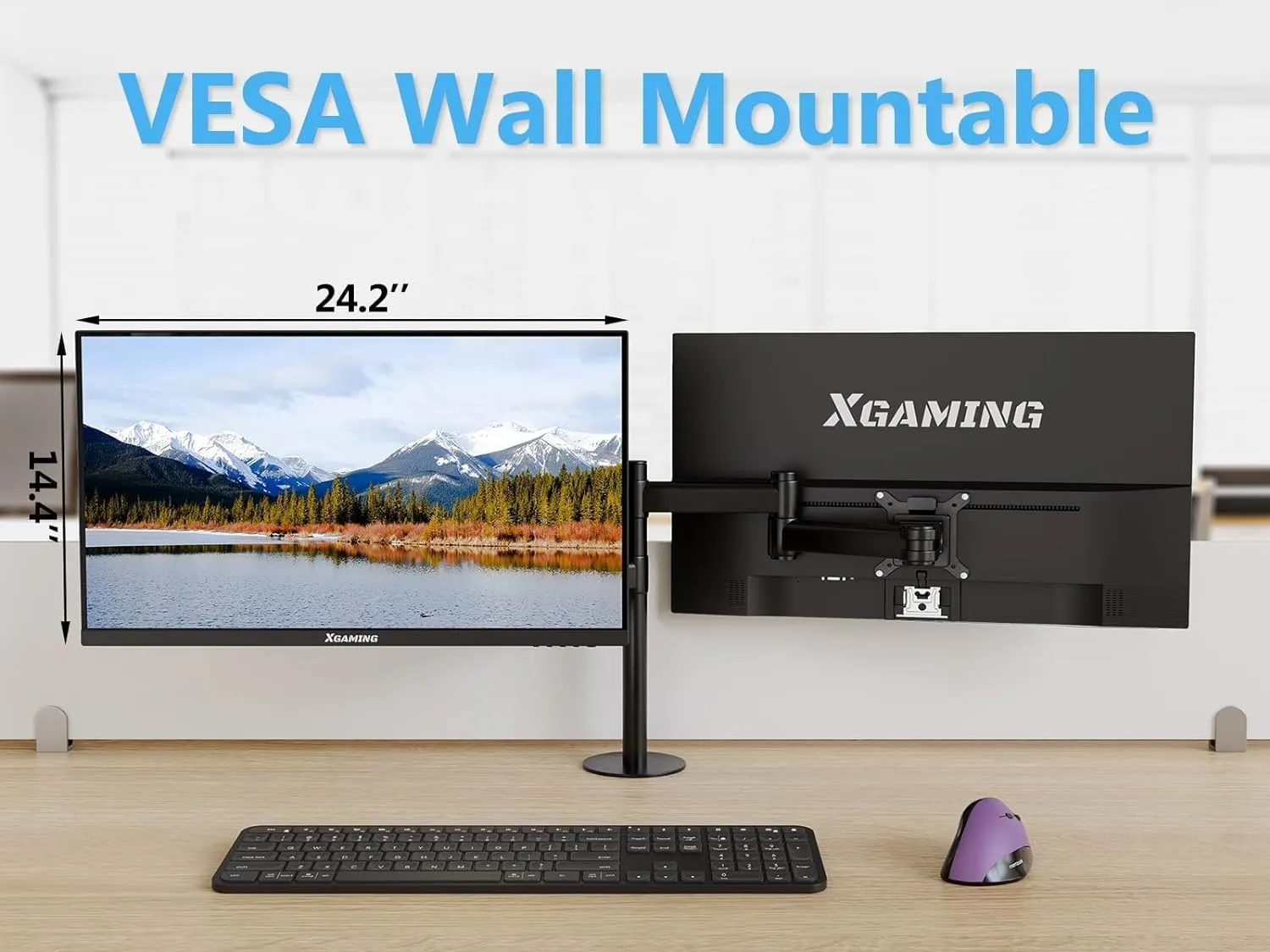 memzuoix 27 Inch Computer Monitor 100Hz FHD,1920 x 1080P Gaming Monitor with HDMI VGA Display Ports,3ms Response,Dual Speakers,FreeSync,100100mm VESA Mount,IPS Screen for Gaming Home Office