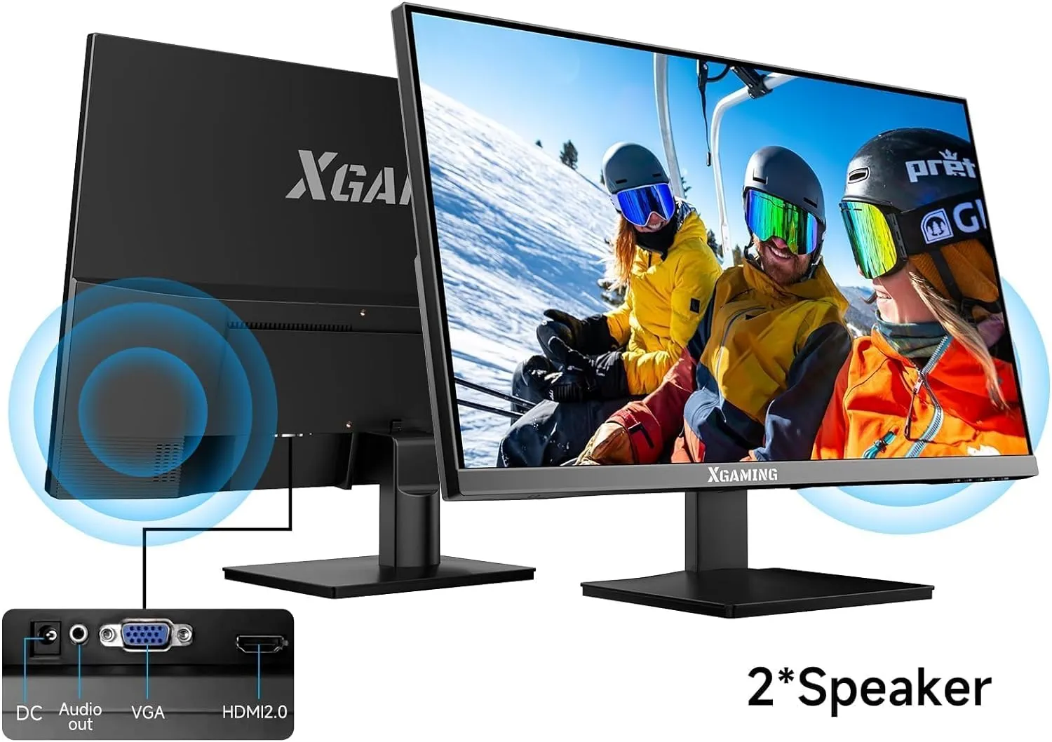 memzuoix 27 Inch Computer Monitor 100Hz FHD,1920 x 1080P Gaming Monitor with HDMI VGA Display Ports,3ms Response,Dual Speakers,FreeSync,100100mm VESA Mount,IPS Screen for Gaming Home Office