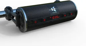 Motorcycle Speakers Bluetooth Waterproof Radio Audio System Built-in Amplifier, 3 Inch Metal Mp3 Player, Great for ATV, Scooter Bike,12 Volt Vehicle, K2BL