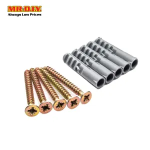(MR.DIY) Screws & Plugs (5pc)