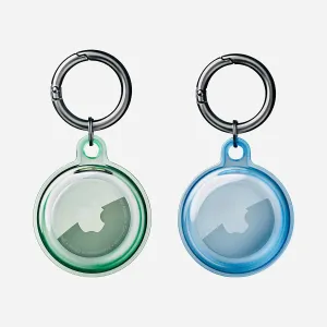 MUAAZ 2 Pack Waterproof Cover for Apple Air Tag Anti-Scratch Light Air Tags GPS Finder Tag Holder Keychain Airtag Key Ring Accessories for Tracker Tags Kids/Dog/Cats Pets Collars Cars Keys Locator