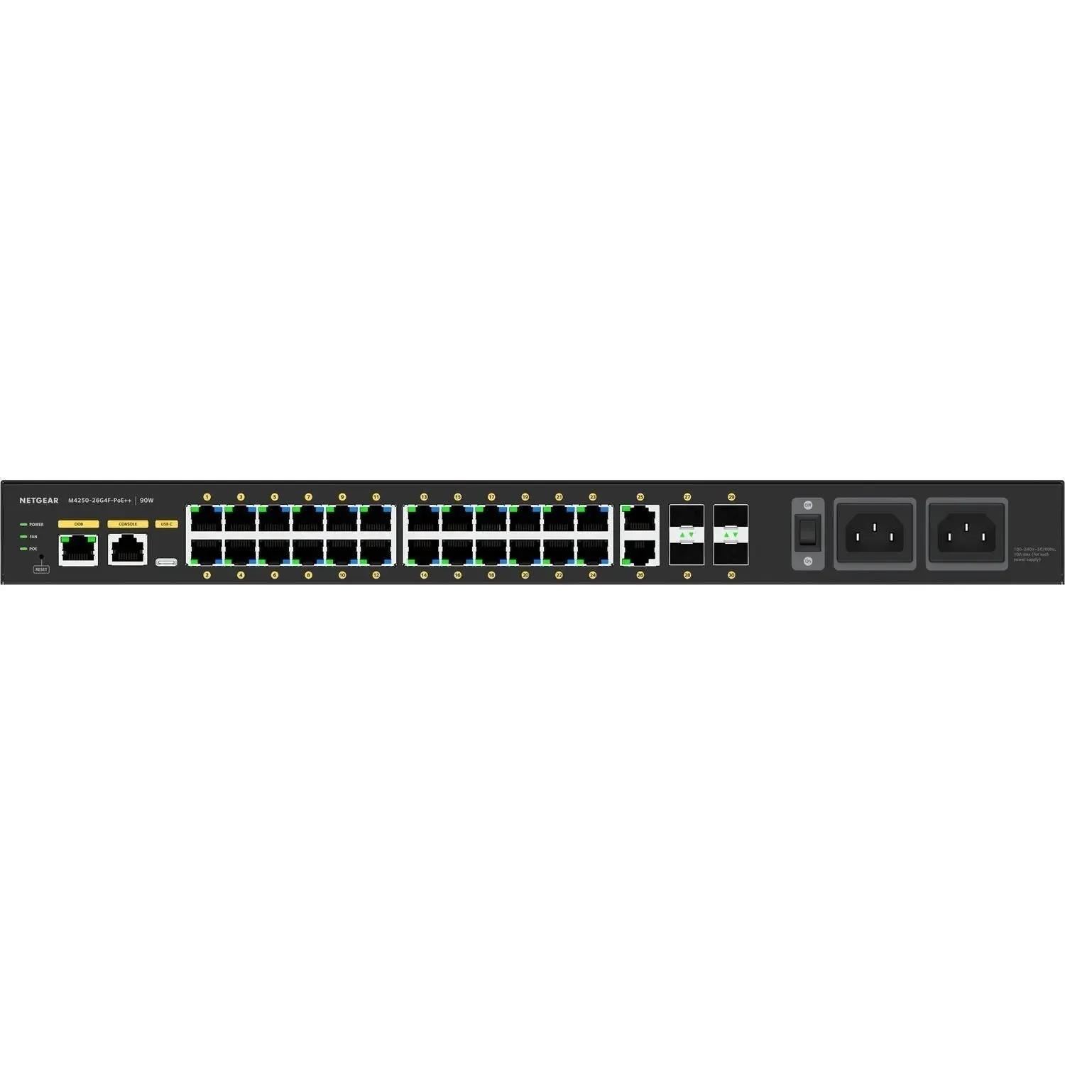 Netgear AV Line M4250 GSM4230UP 24-Port Gigabit PoE   Compliant Managed Network Switch with SFP (1440W)