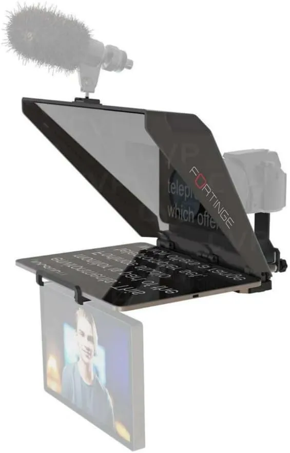 NOA III Lightweight Teleprompter and BT1 Bluetooth Hand Controller for Up to 13-Inch Tablets, Mobiles, and Monitors