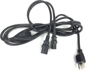 Omnihil Universal Standard Power Cord Splitter for Double Monitors and Other Dual Monitors