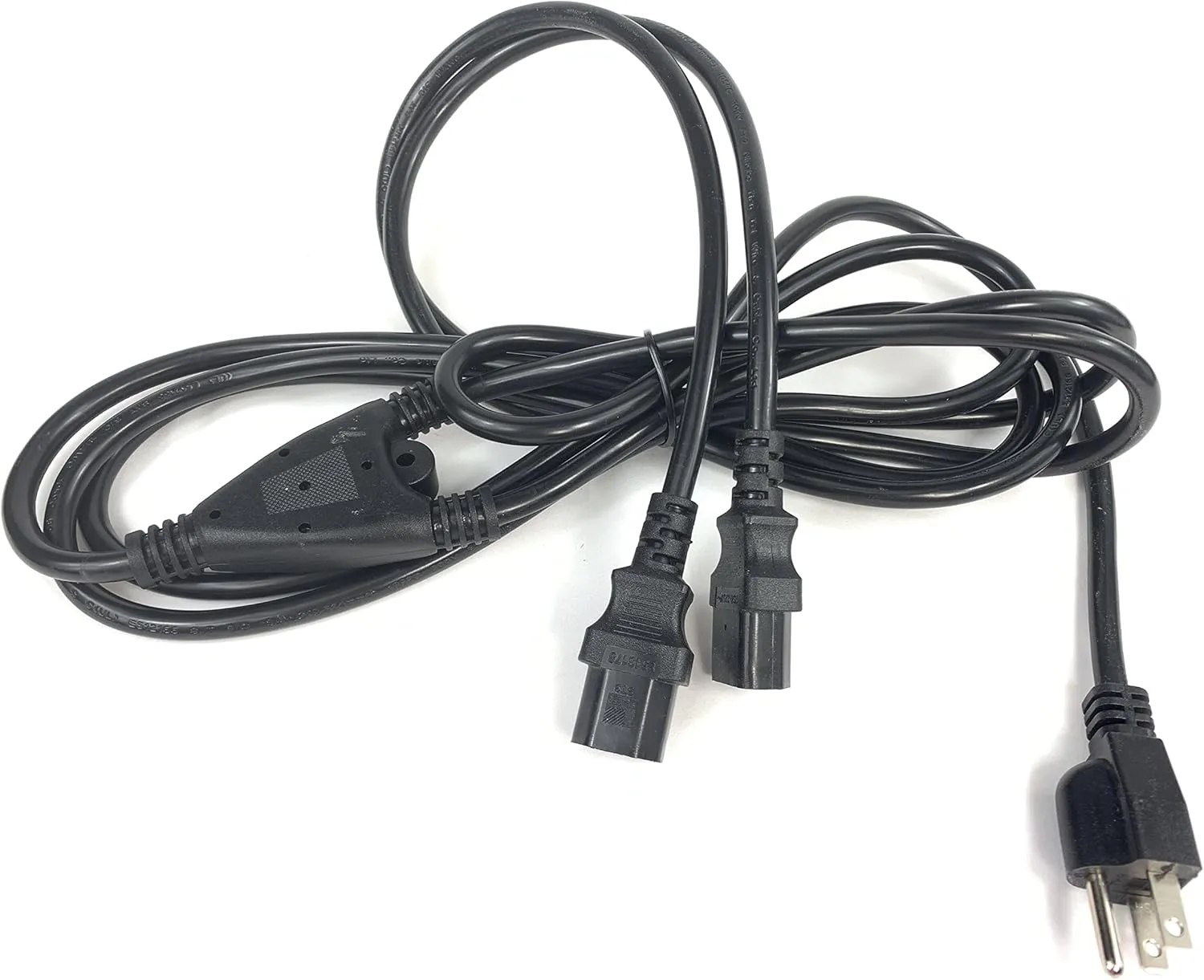 Omnihil Universal Standard Power Cord Splitter for Double Monitors and Other Dual Monitors