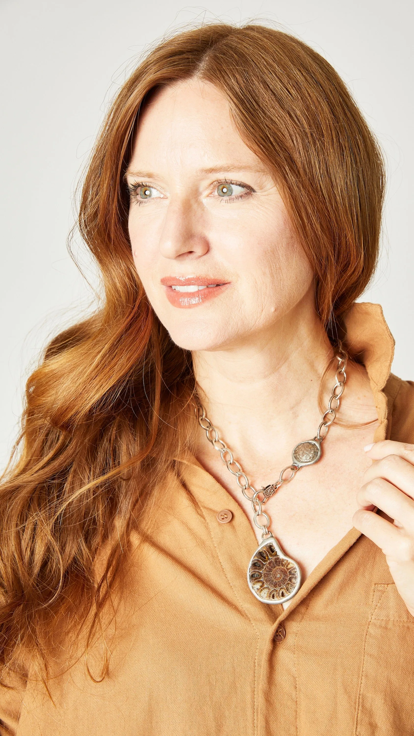 Pam Coffey Ammonite and Turtle Coin Necklace