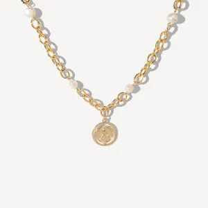 Pearl Coin Chain Necklace