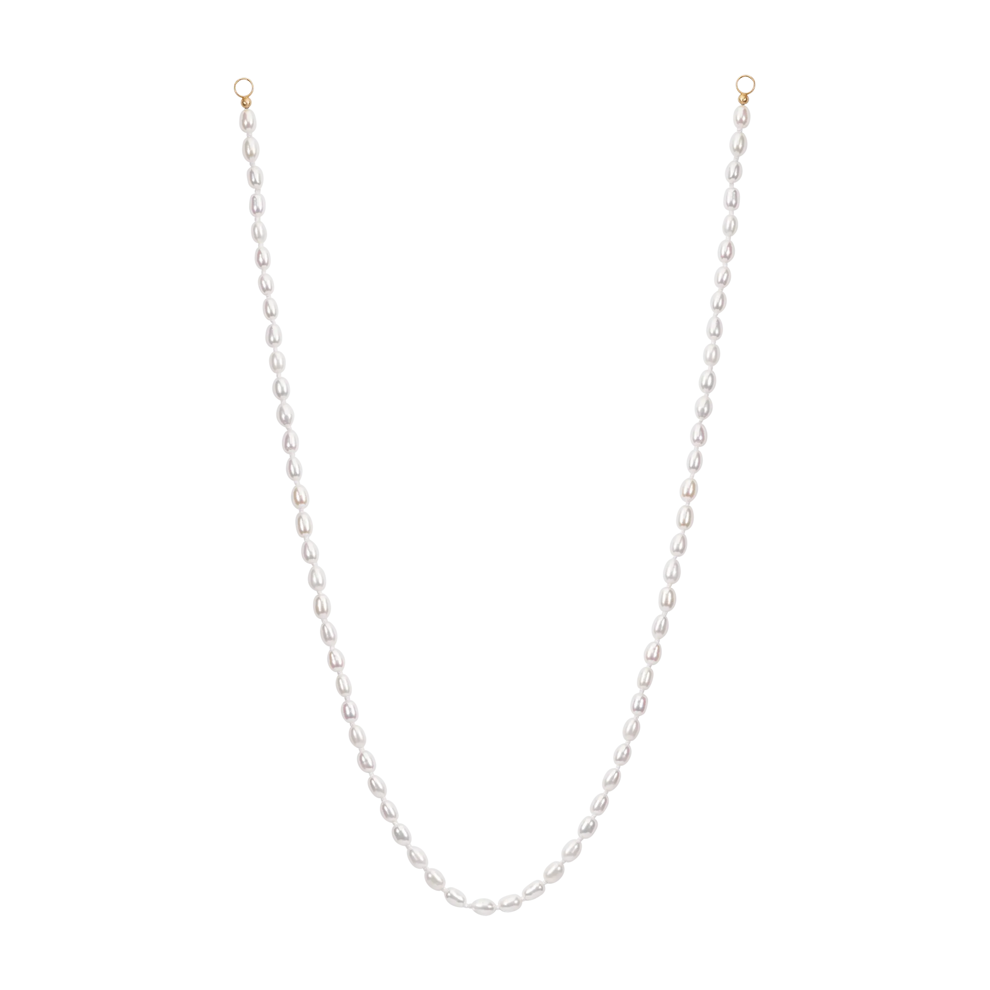 Petite White Oval Seed Pearl Strand - Made to Order
