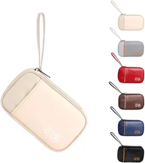 Portable Travel Cable Organizer Pouch Electronic Accessories Carry Case, Waterproof Bag for Cord, Charger, Earphone (Beige)