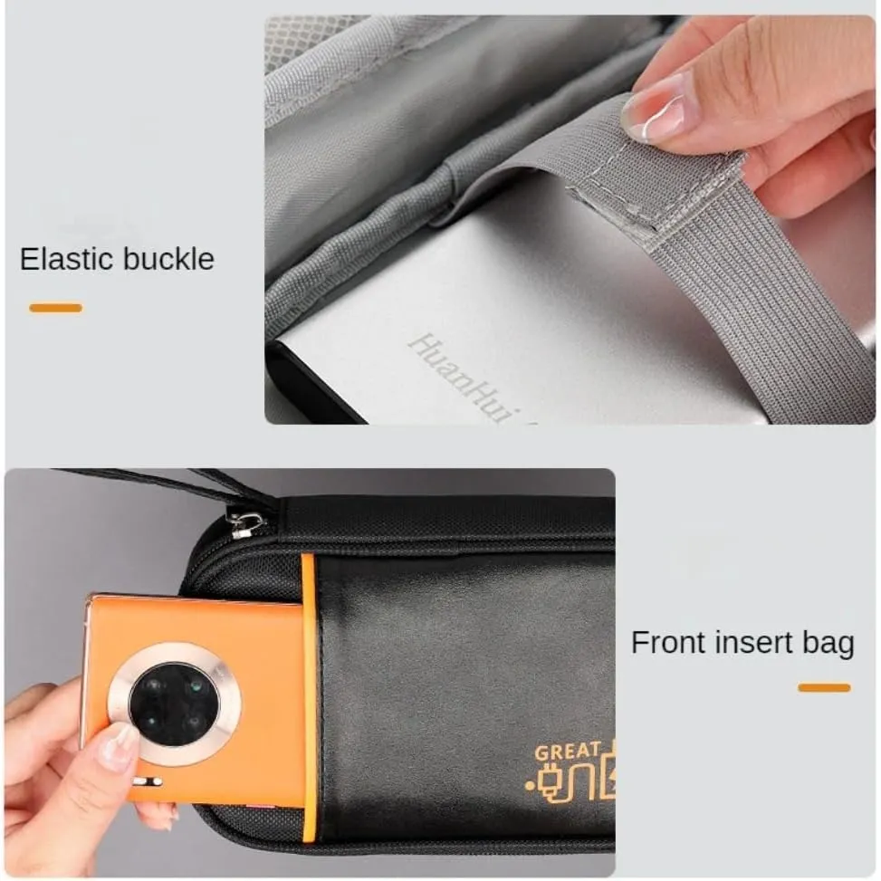 Portable Travel Cable Organizer Pouch Electronic Accessories Carry Case, Waterproof Bag for Cord, Charger, Earphone (Blue)