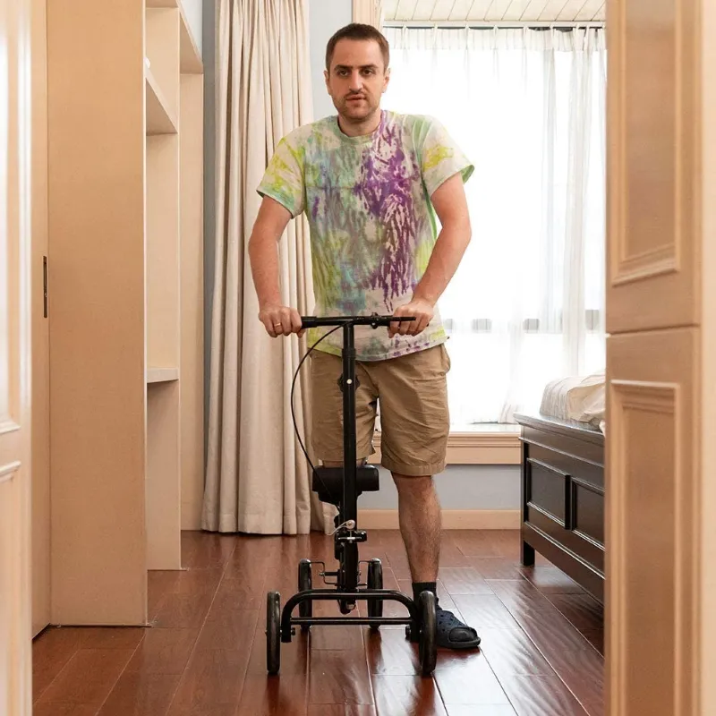 Premium All Terrain Medical Knee Walker Scooter, Adjustable & Safe