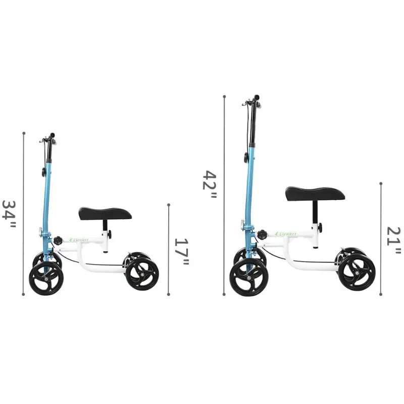 Premium All Terrain Medical Knee Walker Scooter, Adjustable & Safe