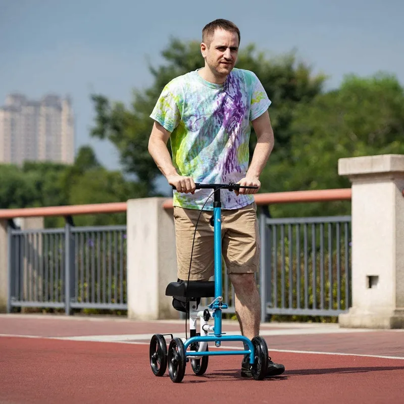 Premium All Terrain Medical Knee Walker Scooter, Adjustable & Safe
