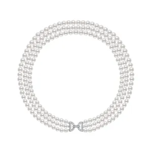 Princess Length 3-layer Freshwater Pearl Necklace WN00278
