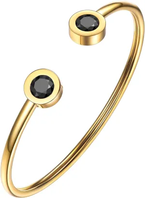 PROSTEEL Gold Bracelet Bangle Cuffs Adjustable Simple Bracelets for Women