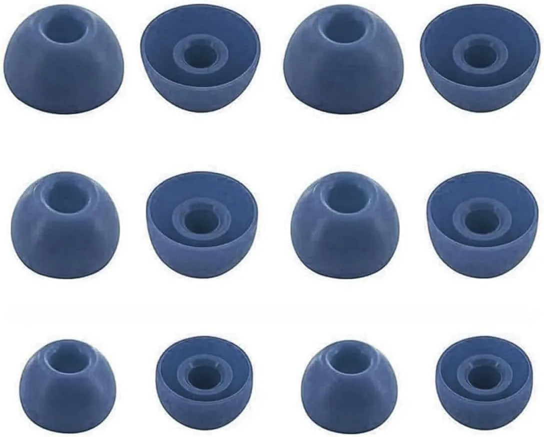 Replacement Earbud Ear Buds Tips Eartips Compatible with Soundcore by Anker P20i Earbuds, 6 Pairs S/M/L 3 Sizes Soft Silicone Earbuds Tips Ear Tip for P20i /P2 Mini/ P3i/ P30i/P40i Navy 713