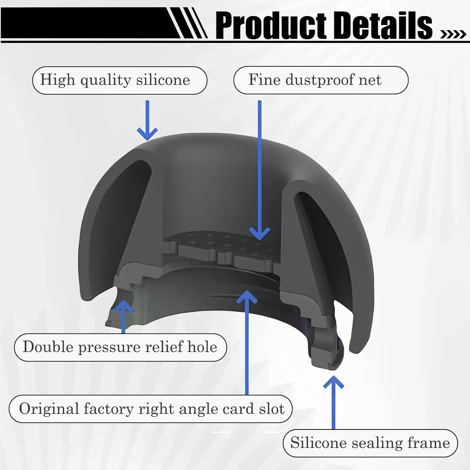 Replacement Earbuds Tips Silicone Ear Tips Compatible with Samsung Galaxy Buds 3 Pro Earbuds Medium Size 3 Pairs Black