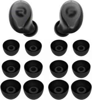 Replacement Earbuds Tips Silicone Ear Tips for Ray-con Everyday Earbuds, Earphones Eartips S/M/L 3 Size 6 Pairs,Black 532