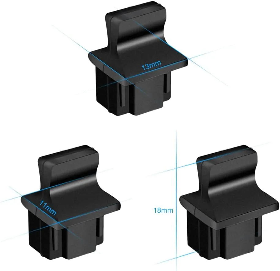 RJ45 Dust Cover Ethernet Port Plugs Network Switch LAN Protector for Copper RJ45 Female Jack Fiber Optic Terminal Hubs Routers Slot, Black Silicone, 50pcs