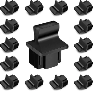 RJ45 Dust Cover Ethernet Port Plugs Network Switch LAN Protector for Copper RJ45 Female Jack Fiber Optic Terminal Hubs Routers Slot, Black Silicone, 50pcs