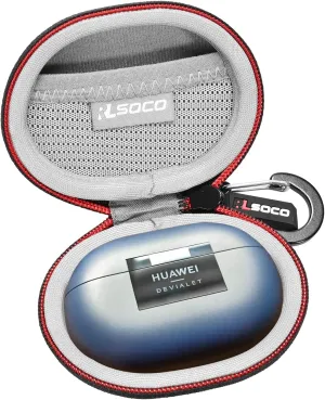 RLSOCO Hard Case for Huawei FreeBuds Pro 4/3/2 /2, Black, Water Resistant, Daily Use, Travel, Protecting Earbuds During Activities
