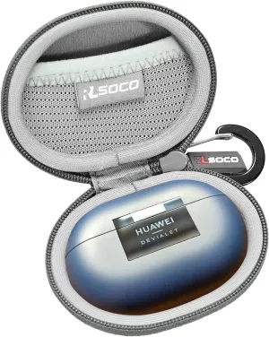 RLSOCO Hard Case for Huawei FreeBuds Pro 4/Pro 3/Pro 2 /Pro 2/Pro Dual Speaker Noise Cancellation Bluetooth Earbuds (Grey)