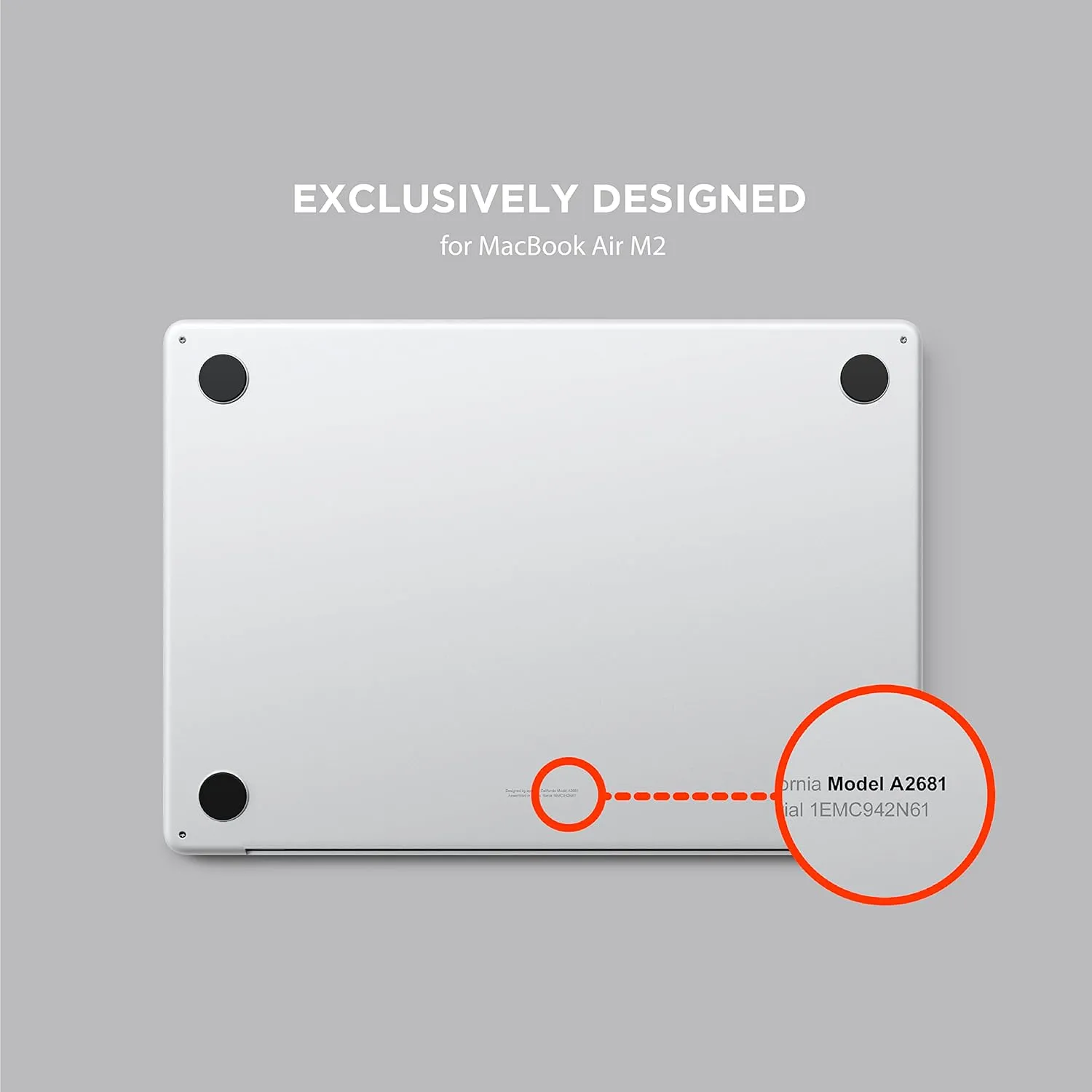 Satechi Eco Hard-Shell Case Compatible with MacBook Air Case (M2, 2022) Model A2681- Lightweight and Slim  MacBook hub and Adapter-Friendly Design  Clear