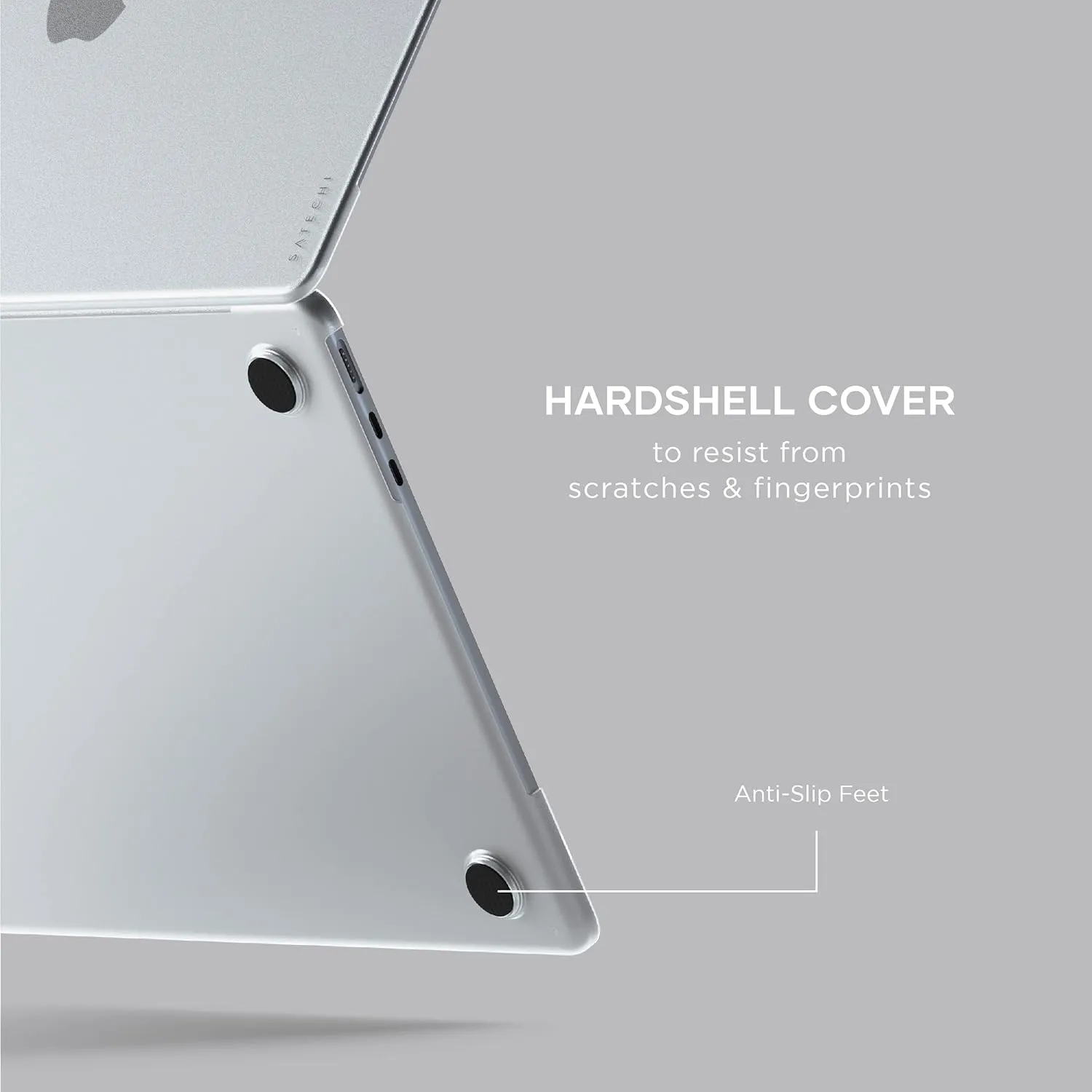 Satechi Eco Hard-Shell Case Compatible with MacBook Air Case (M2, 2022) Model A2681- Lightweight and Slim  MacBook hub and Adapter-Friendly Design  Clear