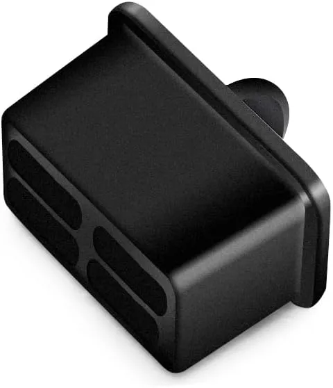 SFP-A 100 Counts Dust Cover Caps Ethernet Port Plugs Protector for Network Switches Routers Hubs Slot Port, Black Silicone,15x10x17mm
